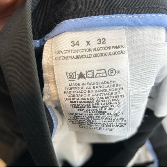 Dockers D1 Slim Fit Signature Khakis Pants Black - Picture 5 of 6